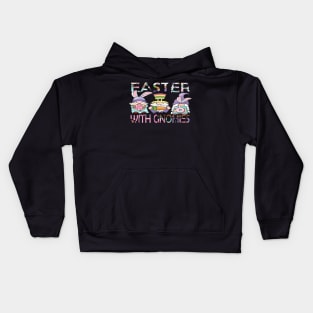 happy easter with gnomies Kids Hoodie